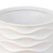 LuxenHome Waves Design MgO White Composite Decorative Pots (2-Pack)