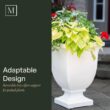 Mayne Augusta 26 in. Tall Self-Watering White Polyethylene Planter Mayne Augusta 26 in. Tall Self-Watering White Polyethylene Planter