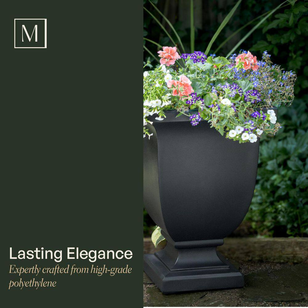 Mayne Augusta 26 in. Tall Self-Watering White Polyethylene Planter Mayne Augusta 26 in. Tall Self-Watering White Polyethylene Planter - Image 7