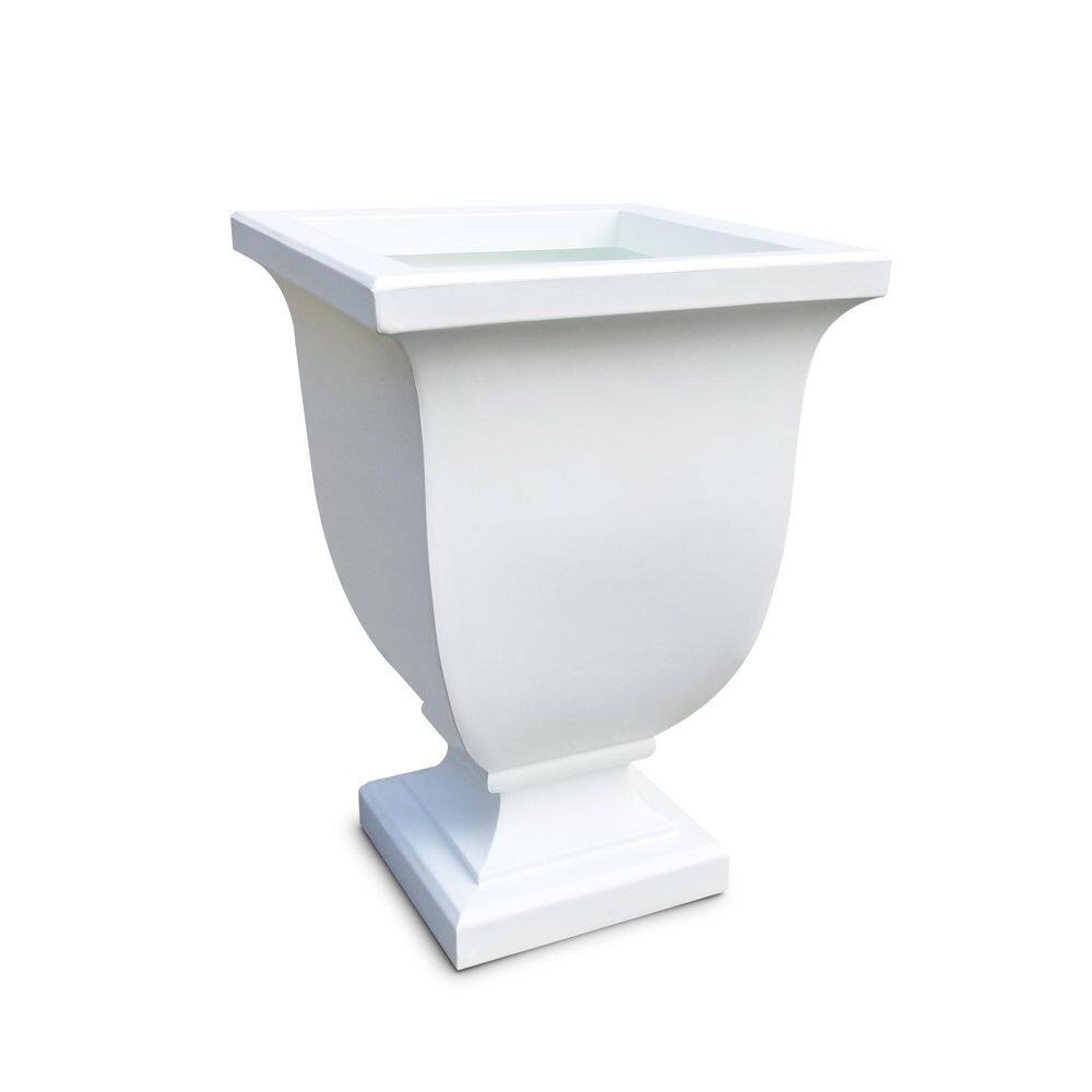 Mayne Augusta 26 in. Tall Self-Watering White Polyethylene Planter Mayne Augusta 26 in. Tall Self-Watering White Polyethylene Planter - Image 8