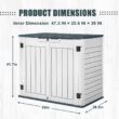 Tozey 4 ft. 2 in. x 2 ft. 5 in. 205 Gal. Horizontal Resin Storage Deck Box