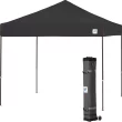 E-Z UP 10' x 10' Pyramid Instant Canopy, Black/Grey