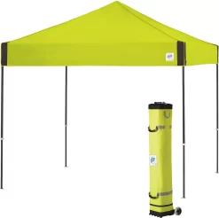 E-Z UP 10' x 10' Pyramid Instant Canopy, Lime/Grey