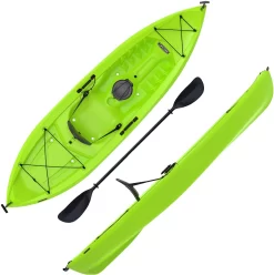 Lifetime Tioga 120 Angler Kayak with Paddle, Lime Green