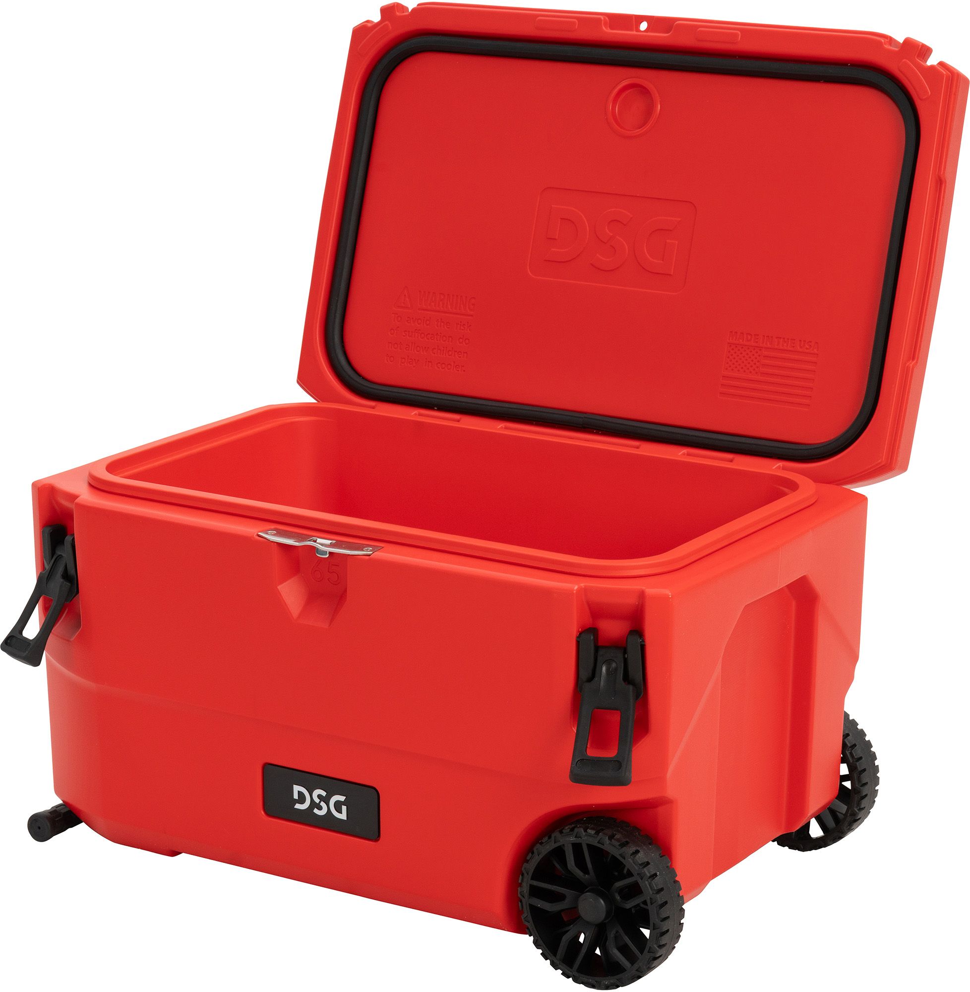 DSG Victory 65 Quart Hard Cooler with Wheels - Red DSG Victory 65 Quart Hard Cooler with Wheels - Red