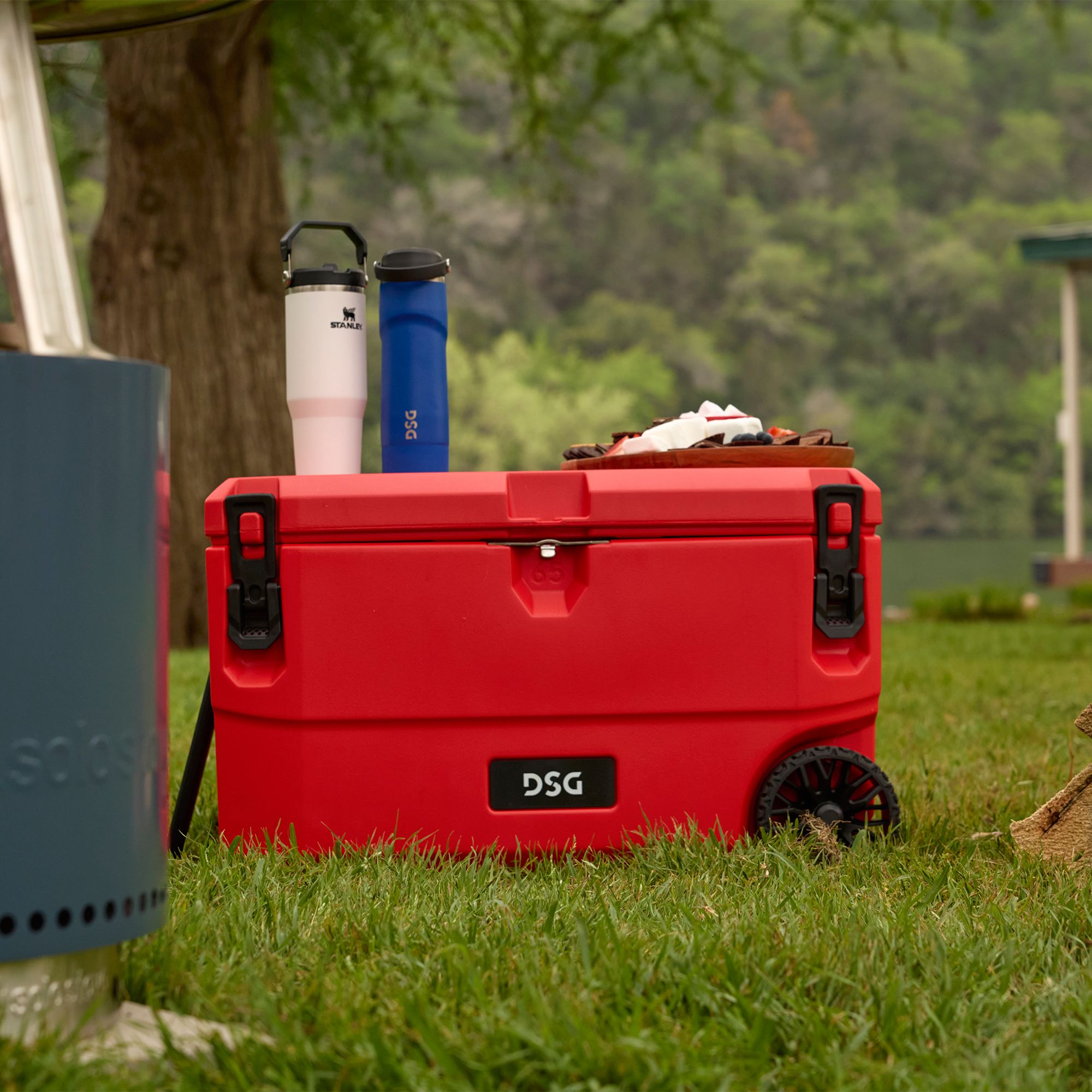 DSG Victory 65 Quart Hard Cooler with Wheels - Red DSG Victory 65 Quart Hard Cooler with Wheels - Red