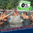 CUDDY Floating Cooler and Dry Storage Vessel for Land & Water – 40QT– Great for River, Beach, Kayak, Pool, & Lake - Multiple Color Options