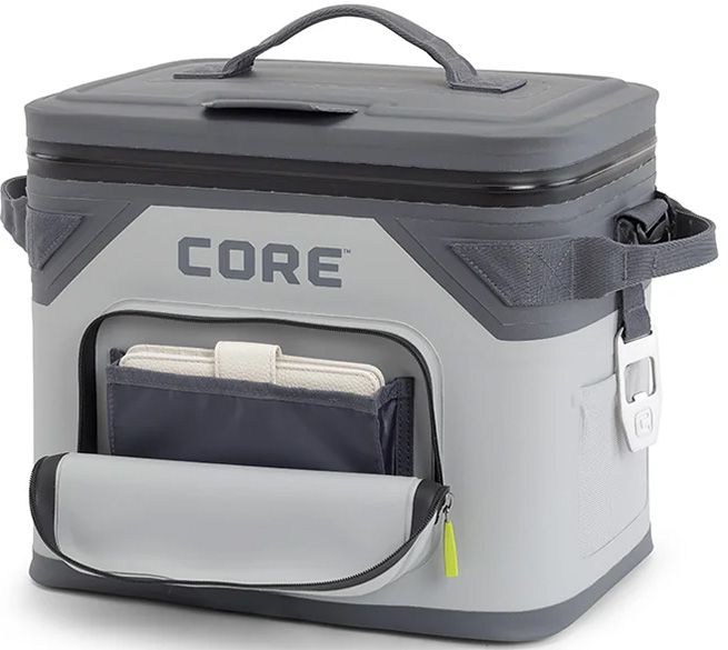 CORE CLIMAKEEP Magnetic 18-Can Soft Cooler - Grey CORE CLIMAKEEP Magnetic 18-Can Soft Cooler - Grey