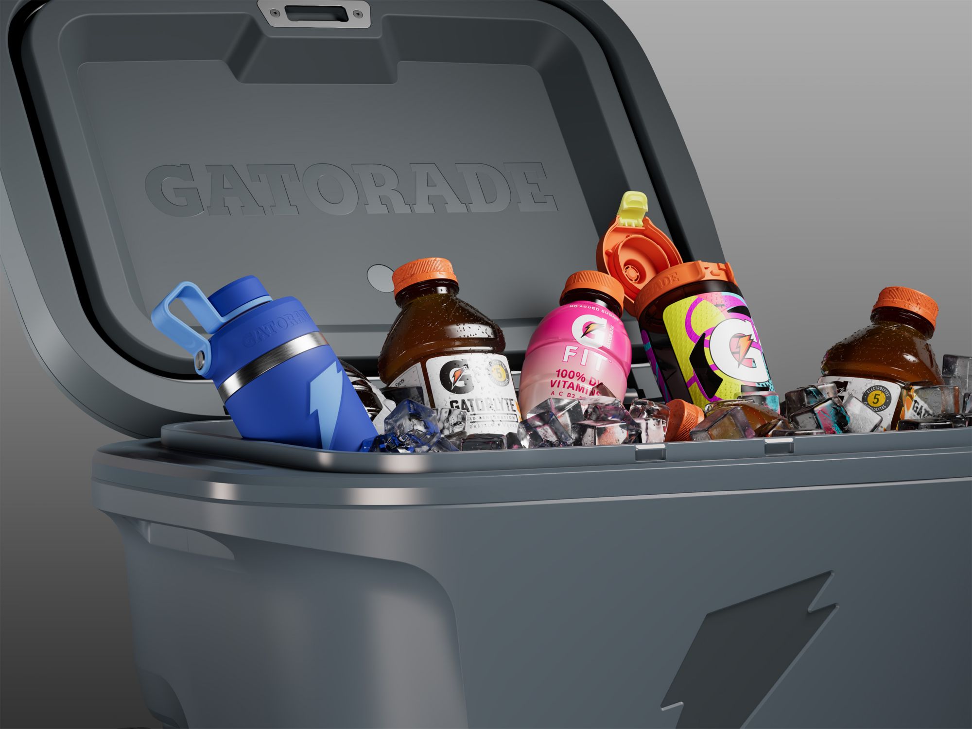 Gatorade 50 Quart Huddle Rolling Cooler - Grey