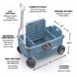 GoSports 40 qt. Cuddy Gear Hauling Wagon Cooler - Stone Blue