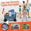 GoSports 40 qt. Cuddy Gear Hauling Wagon Cooler - Stone Blue