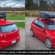 JEGS Rooftop Cargo Carrier for Car Storage - Large Roof Rack Cargo Carrier - Heavy Duty Weatherproof Storage - Made in USA - 18 Cubic Ft - 110 Lb Capacity - Aero Hard Shell Cargo Carrier