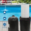 XtremepowerUS 175 sq/ft Swimming Pool Cartridge Filter In-Ground Pool/Spa Pool Filter for Pool Up to 35,000 Gallons