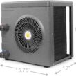 XtremepowerUS Pool Heater up to 4,000 Gallons Above Ground Pool, Titanium Heat Exchanger Pool Heat Pump 14,800BTU/hr, 115V/60Hz