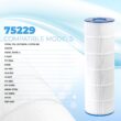 XtremepowerUS Replacement 4-Pack Pool Filter Cartridge 175 sq. ft for PLF175A, C1750 Series, CX1200-RE, CX1750RE, PXC175, PA175, C-8417, FC-1294