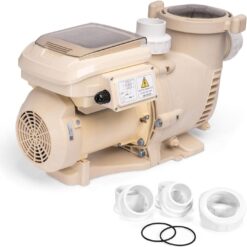 XtremepowerUS 1.75 HP Variable Speed Swimming Pool Pump 230V, In-Ground Pool, 6,660 GPH with 2" inch Fitting Included Filter Basket Self Priming