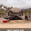 FanttikOutdoor Alpha C4 Ultra Camping Tent 4 Person Pop Up Instant Cabin Setup in 60 Seconds Portable Hub Tent with Rainfly & Windproof for Outdoor Camping & Overlanding