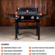 Blackstone Omnivore Outdoor Flat Top Gas Griddle w/Hard Cover, 28” - for Breakfast, BBQ & Grilling w/Steel Cooking Surface, Folding Side Shelves, Rear Grease System & Push-Button Ignition