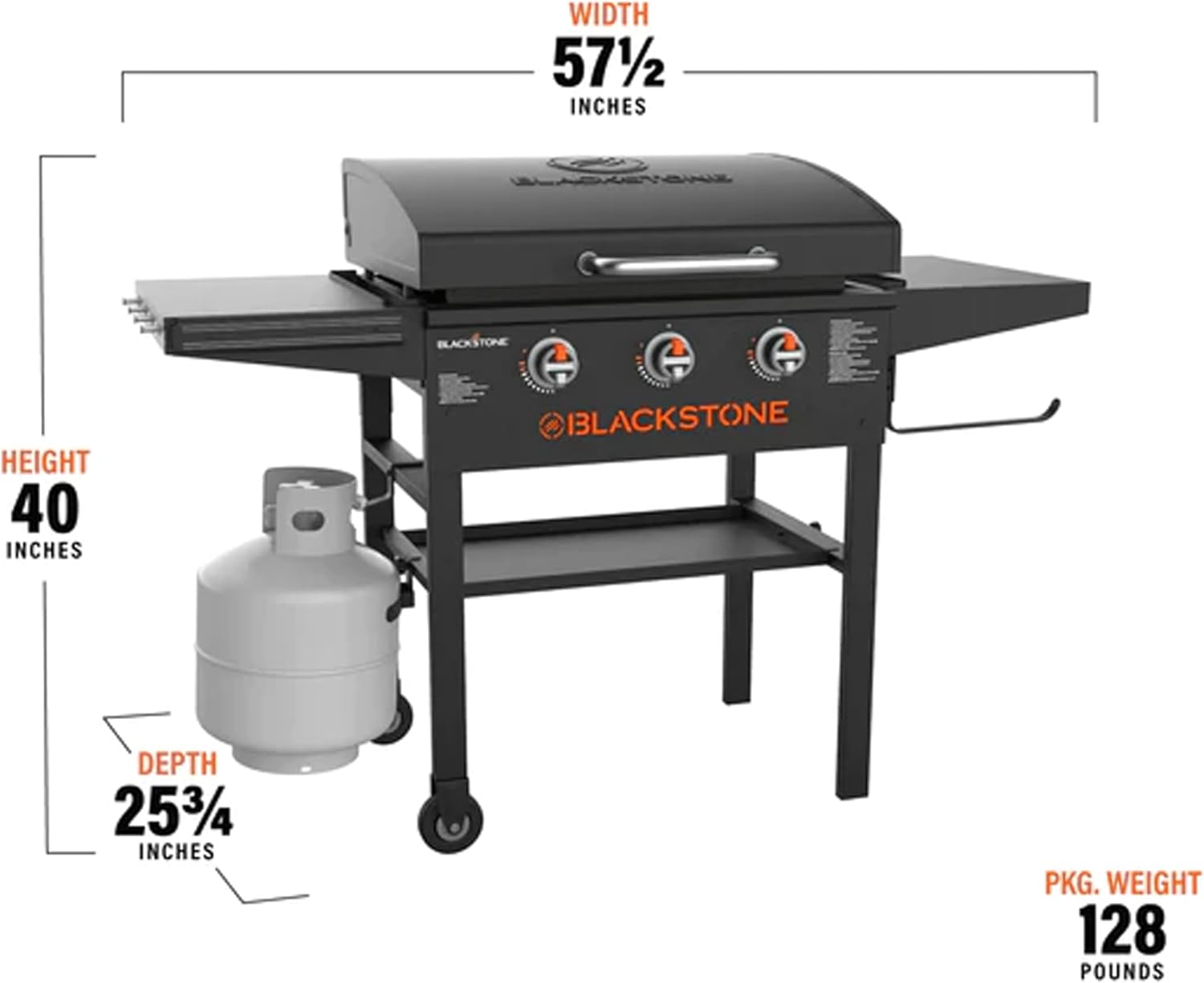 Blackstone 28 Inch Griddle 2080 Original 3-Burner XL Griddle with Hood and Side Shelves Outdoor Flat Top Grill 28 Inch Blackstone Griddle 2080 Original 3-Burner XL Griddle with Hood and Side Shelves Outdoor Flat Top Grill