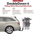 YAKIMA DoubleDown 4 - Tilting Hitch-Mounted Bike Rack YAKIMA DoubleDown 4 - Tilting Hitch-Mounted Bike Rack for Cars, SUVs, Trucks and More, Fits 1.25” and 2” Hitches, Anti-Sway and Folding Arms, Carries 4 Bikes