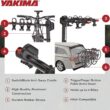 YAKIMA DoubleDown 4 - Tilting Hitch-Mounted Bike Rack YAKIMA DoubleDown 4 - Tilting Hitch-Mounted Bike Rack for Cars, SUVs, Trucks and More, Fits 1.25” and 2” Hitches, Anti-Sway and Folding Arms, Carries 4 Bikes