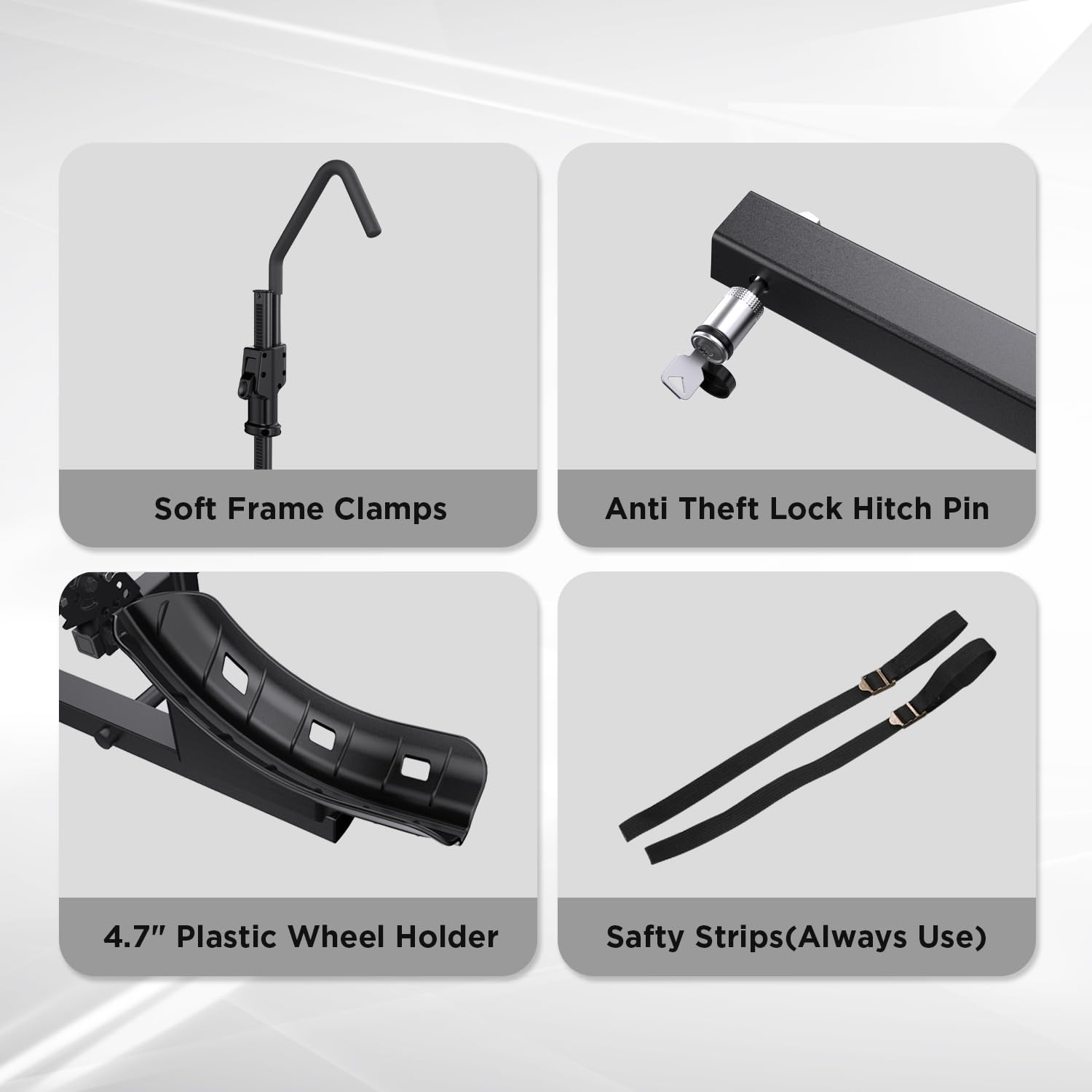 TANX Bike Racks for Ebikes,Fat Tire Bike Rack for Tow Hitch 2-Bike 200 lbs Capacity,Hitch Bike Rack TANX Bike Racks for Ebikes,Fat Tire Bike Rack for Tow Hitch 2-Bike 200 lbs Capacity,Hitch Bike Rack for Heavy E Bike, Smart Tilting Platform Style Bike Rack for Standard, 2 inch Receiver(Black)