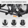 TANX Bike Racks for Ebikes,Fat Tire Bike Rack for Tow Hitch 2-Bike 200 lbs Capacity,Hitch Bike Rack TANX Bike Racks for Ebikes,Fat Tire Bike Rack for Tow Hitch 2-Bike 200 lbs Capacity,Hitch Bike Rack for Heavy E Bike, Smart Tilting Platform Style Bike Rack for Standard, 2 inch Receiver(Black)