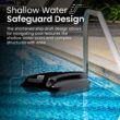 Betta SE Plus – Solar-Powered Robotic Pool Skimmer with Dual Charging Options, 24/7 Continuous Cleaning BatteryPower, Anti-Stuck Foam Noodle, and Shallow Water Safeguard