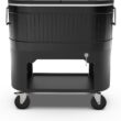 Permasteel 120-Qt Rolling Ice Chest, Portable Patio Party Bar Drink Cooler Cart with Wheels, Drink Dividers - Perfect for Outdoor or Indoor Entertaining, and Parties, Black