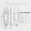 10.2'x35''x8'' Inflatable Kayak with Detachable Seat, SUP-Kayak Set Includes Hand Pump/Aluminum Oar/Backpack, Boat for Adults/Kids | for Fishing, Touring