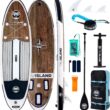 TRUISLAND Inflatable Paddle Board, Stand Up Paddle Board with Backpack, Non-Slip Thickened Deckpad, Waterproof Phone Case, Leash, Paddle, Hand Pump