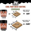 Liquid Rubber Cool Foot Deck Coating, Neutral Beige, 5 Gallon Liquid Rubber Cool Foot Deck Coating - Solar Protection Paint, Reduces Surface Temperatures by Up to 35%, Multi-Surface Cooling Decking Sealant, Waterproof, Durable Membrane, Neutral Beige, 5 Gallon