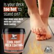 Liquid Rubber Cool Foot Deck Coating, Pale Brown, 5 Gallon Liquid Rubber Cool Foot Deck Coating - Solar Protection Paint, Reduces Surface Temperatures by Up to 35%, Multi-Surface Cooling Decking Sealant, Waterproof, Durable Membrane, Pale Brown, 5 Gallon