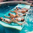 Aqua Lily Pad Original Floating Water Mat Island Float Layer FlexCore Green/Yellow Foam Raft, Made in The USA