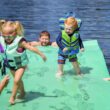 Aqua Lily Pad Original Floating Water Mat Island Float Layer FlexCore Green/Yellow Foam Raft, Made in The USA