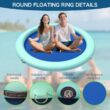 Inflatable Water Hammock 3.6FT/6FT/8FT Round Float Ring, Adults Heavy Duty River Inflatable Stable Platform Raft Water Floating Docks Mat for Lake and Pool