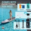 TRUISLAND Inflatable Paddle Board, Stand Up Paddle Board with Backpack, Non-Slip Thickened Deckpad, Waterproof Phone Case, Leash, Paddle, Hand Pump