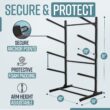 Teal Triangle Freestanding Kayak Storage Rack - 4 Kayak Storage Rack & Canoe Rack - Kayak Stand for Outdoor and Indoor - Premium Canoe and Kayak Holder - Adjustable Kayak Storage Stand