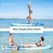 SereneLife Inflatable Stand Up Paddle Board with Premium SUP Accessories – Wide Stable Design with Non-Slip EVA Deck Pad for Adults and Youth of All Skill Levels