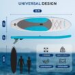 SereneLife Inflatable Stand Up Paddle Board with Premium SUP Accessories – Wide Stable Design with Non-Slip EVA Deck Pad for Adults and Youth of All Skill Levels