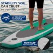 SereneLife Inflatable Stand Up Paddle Board with Premium SUP Accessories – Wide Stable Design with Non-Slip EVA Deck Pad for Adults and Youth of All Skill Levels
