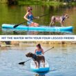 SereneLife XL Inflatable Stand Up Paddle Board - Pet-Friendly SUP for Adults and Pets - Extra-Wide Stable Design with Non-Slip EVA Deck Pad, Premium SUP Accessories, 440/485 lbs