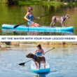 SereneLife XL Inflatable Stand Up Paddle Board - Pet-Friendly SUP for Adults and Pets - Extra-Wide Stable Design with Non-Slip EVA Deck Pad, Premium SUP Accessories, 440/485 lbs