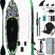 FunWater Inflatable Stand Up Paddle Board with Premium SUP Paddleboard Accessories, Anti-Slip EVA Deck, 11'/10'6'' Paddle Boards for Adults & Youth of All Skill Levels