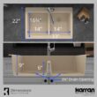 Karran QT-810 33" Top Mount Double Equal Bowl Quartz Kitchen Sink in Bisque Karran QT-810 33