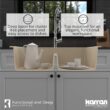 Karran QT-810 33" Top Mount Double Equal Bowl Quartz Kitchen Sink in Bisque Karran QT-810 33