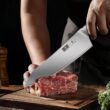 16-Piece Kitchen Knife Set with Block, Powder Steel High Carbon Steel Knife Block Set, Ultra Sharp Professional Chef Knife Set with Sharpener