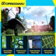 3-in-1 Soccer Training Rebounder & Goal Backstop Net - Soccer Goal for Volley, Passing, Solo Training - Outdoor Sports, Backyard Games