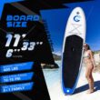 FunWater Stand Up Paddle Board Ultra-Light Inflatable Paddleboard with SUP Accessories for Adults & Youth of All Skill Levels