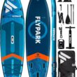 Flypark 10'8/11'x35'' Fishing&Family Stable Inflatable Paddle Boards, Extra Wide SUP Paddleboard Inflatable, 430lb/3 People, Stand Up Paddle Board for Adults, Camera Mount, Shoulder Strap, Rod Holder